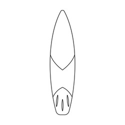 surfboard iconoutline icon isolated vector