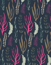 Undersea seamless pattern with underwater animals Vector Image