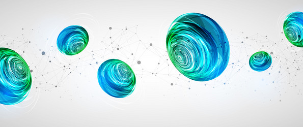 abstract sci-fi background with plexus effect vector image