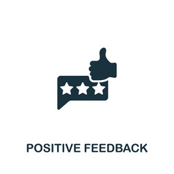 Opinion icon monochrome simple customer Royalty Free Vector