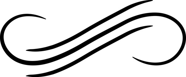 three parallel curved lines are creating vector image