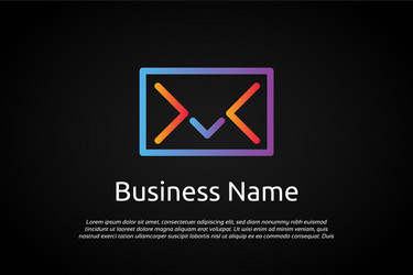 unique colorful message coding logo template vector image