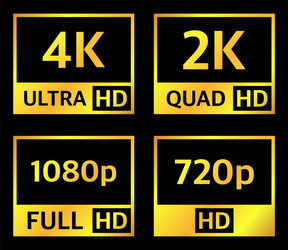 4k uhd quad hd full and resolution vector