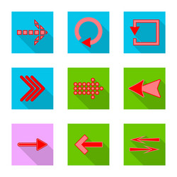 Design of element and arrow symbol set vector