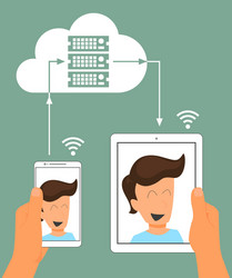 multiscreen interaction synchronization vector image