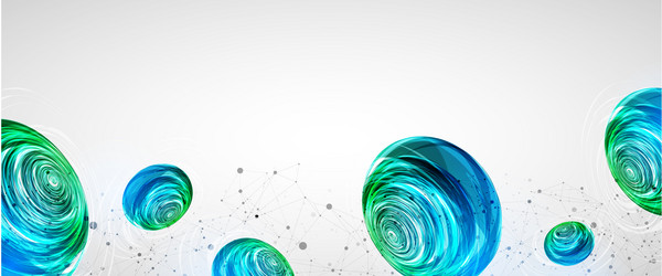 abstract sci-fi background with plexus effect vector image