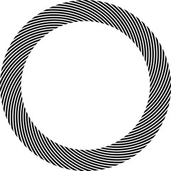 Cyclical circle helix volute element concentric vector