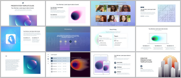 Minimal presentations portfolio templates vector