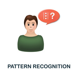 pattern recognition icon 3d from cognitive skills vector image