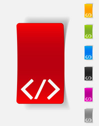 realistic design element programming vector image