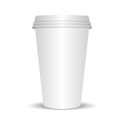 Realistic paper coffee cup vector