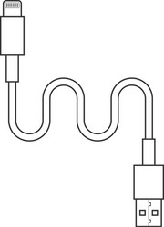 Usb cable line icon connector and charger Vector Image