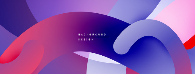 abstract fluid shapes overlap creating vibrant vector image