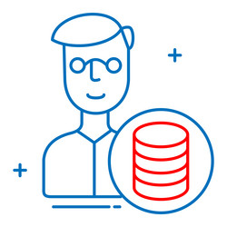 data scientist and cloud computing vector image