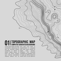 topographic map background with space for copy vector image