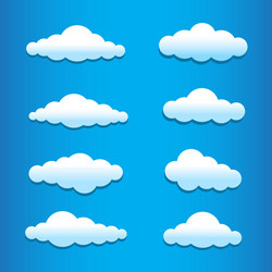 Cartoon clouds set vector