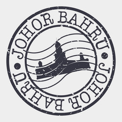 Johor Bahru Stamp - Malaysia Vector Image