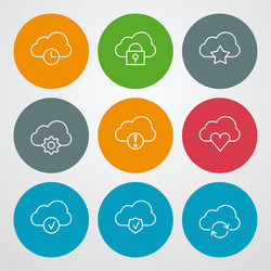 line icons set for web site design and mobile apps vector image
