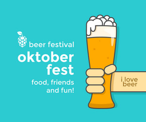 Oktoberfest Beer Celebration vector image