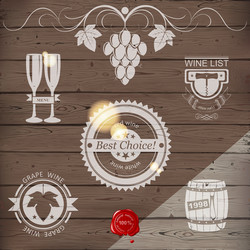 Vintage Wine Emblems Vector Image