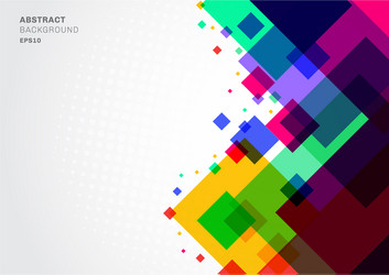 Abstract background colorful geometric square vector