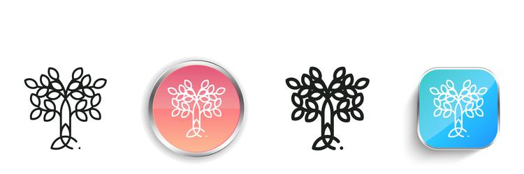celtic icon thin linear regular and button style vector image