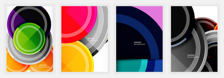 abstract designs feature overlapping circles vector image