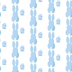 rabbit with easter egg seamless pattern background vector