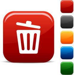 recycle bin icons vector