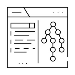 search algorithm seo line icon vector image