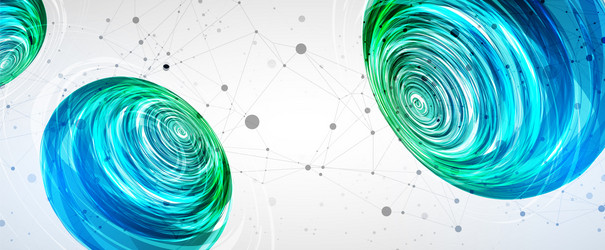abstract sci-fi background with plexus effect vector image
