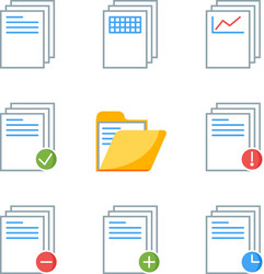 flat style icon set for web and mobile application vector image