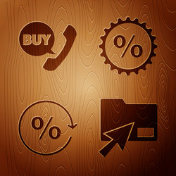 Set cursor click document folder phone and speech vector