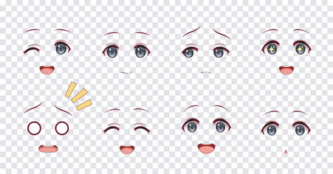 Cute Female Manga Anime Eyes Vector Images (over 1,200)