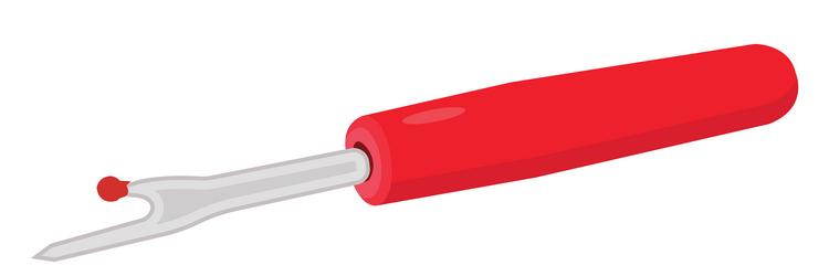 Seam ripper on a white background Royalty Free Vector Image