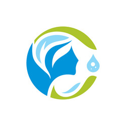 Water Drop & Woman Symbol Vector Image