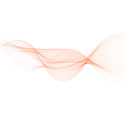 abstract red color wave design element Vector Image