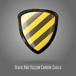 blank yellow and black caution realistic glossy vector