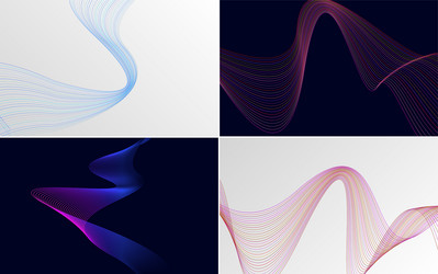 collection of geometric minimal lines pattern set vector image
