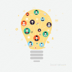 concept for social network concepts web vector