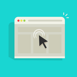 Mouse Click on Web Browser vector image