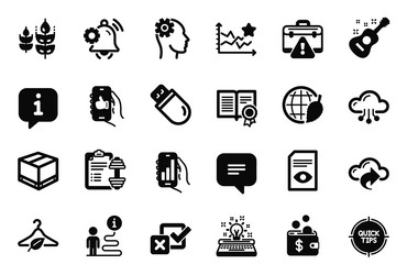 set of business icons related to gluten vector