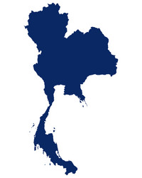 Thailand Map in Blue Vector Image