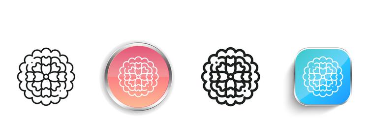 cempasuchil icon thin linear regular and button vector image