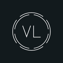 Vl Lettering Creative letter vl logo typography Royalty Free Vector Image