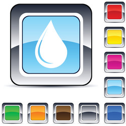 Drop square button vector