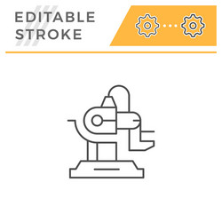 robotic machine part line icon vector