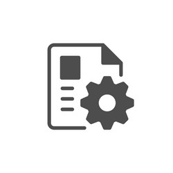 Settings Icon - File Configuration vector image
