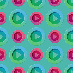 ui interface button play media internet website vector image