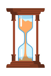 hourglass flat vector